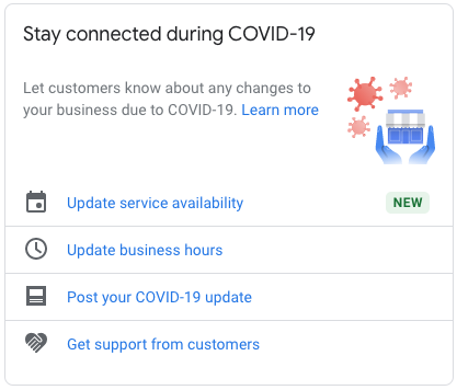 Google My Business COVID-19 Update